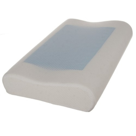 Articole Sanatate & Wellness - Perna ortopedică VarioShop, spumă cu memorie și gel răcoritor, susținere cervicală, alb, 54x34x10cm