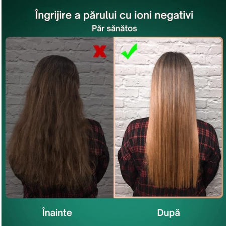 Pieptene pentru indreptat parul VarioShop®, 5 niveluri de temperatura, indicator LED, incalzire PTC, anti-ardere, coafare rapida, usor de folosit, 35 W, Negru [8]