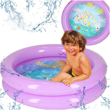 Colaci, ochelari si accesorii inot copii - Piscină gonflabilă pentru copii VarioShop®,pentru grădină și balcon, de la 2 ani, din PVC, 21L, 61x15 cm, mov