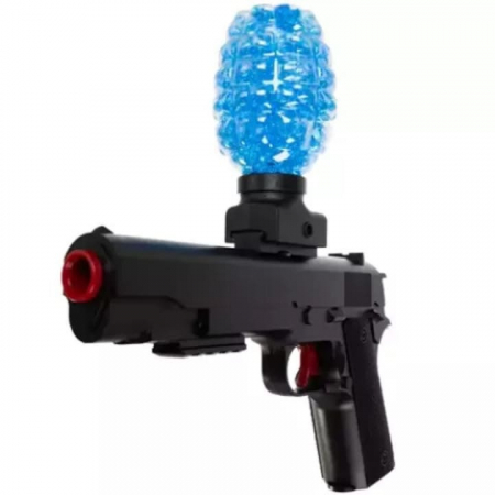 Pistol cu Bile Gel si Gloante din Spuma VarioShop®, Raza de actiune 15 m, Ochelari de protectie, 6000 de bile cu Gel, 5 Gloante moi, Diametru 7-8 mm, Accesorii incluse, Dimensiuni 40 x 26.5 x 4 cm, Ca [14]