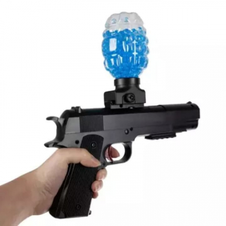 Pistol cu Bile Gel si Gloante din Spuma VarioShop®, Raza de actiune 15 m, Ochelari de protectie, 6000 de bile cu Gel, 5 Gloante moi, Diametru 7-8 mm, Accesorii incluse, Dimensiuni 40 x 26.5 x 4 cm, Ca [3]