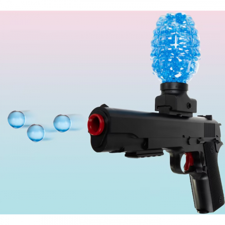 Pistol cu Bile Gel si Gloante din Spuma VarioShop®, Raza de actiune 15 m, Ochelari de protectie, 6000 de bile cu Gel, 5 Gloante moi, Diametru 7-8 mm, Accesorii incluse, Dimensiuni 40 x 26.5 x 4 cm, Ca [2]