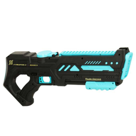 Arme de jucarie - Pistol electric cu apa VarioShop®, raza 10 m, rezervor 200 ml, efecte sonore, baterie reincarcabila 7.4V, incarcare USB, negru cu albastru