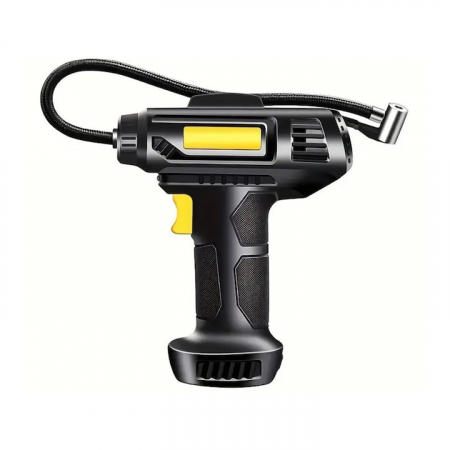 Pompa aer auto electrica VarioShop®, Afisaj digital LCD, Manometru digital, Lanterna, Incarcare si oprire automata, Umplere rapida cu aer, 35 L/min, alimentare la bricheta masinii, ABS, Negru [15]