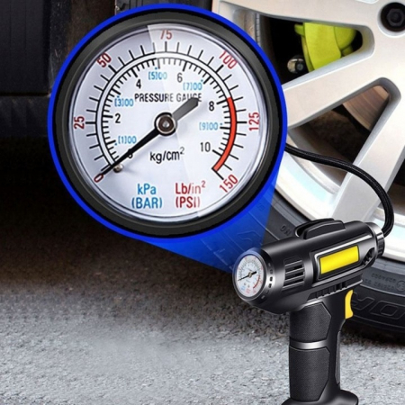 Pompa aer auto electrica VarioShop®, Afisaj digital LCD, Manometru digital, Lanterna, Incarcare si oprire automata, Umplere rapida cu aer, 35 L/min, alimentare la bricheta masinii, ABS, Negru [14]