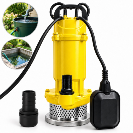 Aspiratoare, Suflante si Tocatoare - Pompa de apa submersibila VarioShop®, 750W, pentru fantani si rezervoare, debit maxim 5000 l/h, inaltime de pompare 12 m, cu plutitor