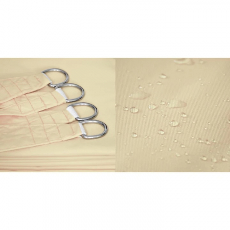 Prelata/Copertina impermeabila pentru soare VarioShop®, cu protectie UV, pentru gradina, terasa, piscina si camping, cu agatatoare, densitate 120 g/mp, dimensiune 3 x 2 m, Crem [20]