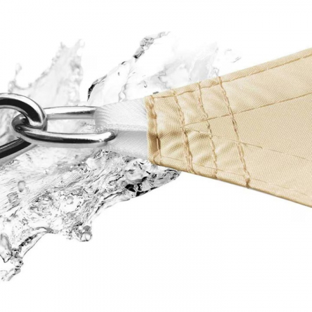 Prelata/Copertina impermeabila pentru soare VarioShop®, cu protectie UV, pentru gradina, terasa, piscina si camping, cu agatatoare, densitate 120 g/mp, dimensiune 3 x 2 m, Crem [18]