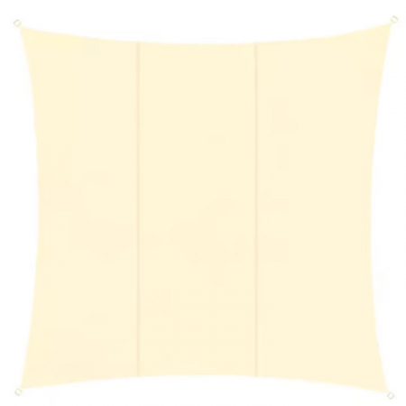 Prelata/Copertina impermeabila pentru soare VarioShop®, cu protectie UV, pentru gradina, terasa, piscina si camping, cu agatatoare, densitate 120 g/mp, dimensiune 3.6 x 3.6 m, Crem [8]