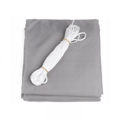 Prelata/Copertina impermeabila pentru soare VarioShop®, cu protectie UV, pentru gradina, terasa, piscina si camping, cu agatatoare, densitate 120 g/mp, dimensiune 3 x 2 m, Gri [6]