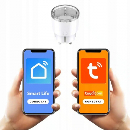 Priza inteligenta VarioShop®, Wireless, monitorizare consum, control vocal, protectie copii, compatibil Alexa si Google Assistant, Android/iOS, 15A, 2.4 GHz, Alb [2]