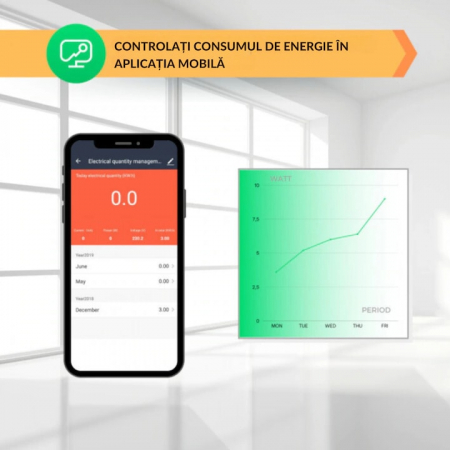 Priza inteligenta VarioShop®, Wireless, monitorizare consum, control vocal, protectie copii, compatibil Alexa si Google Assistant, Android/iOS, 15A, 2.4 GHz, Alb [3]