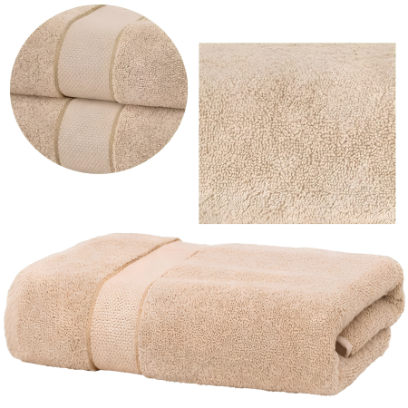 Baie - Prosop din bumbac VarioShop®, pentru baie, piscină și SPA, absorbant, 70 x 140 cm, crem
