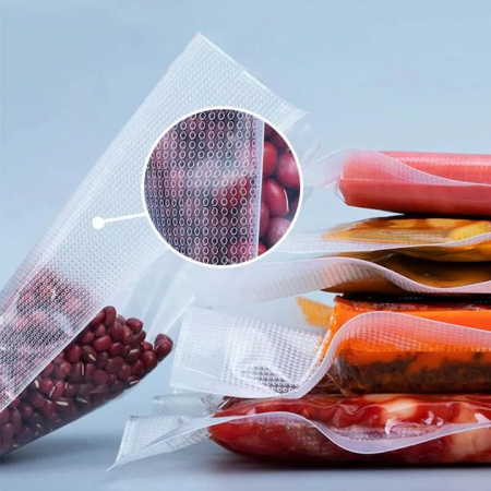 Set 3 role pungi de vidat gofrate VarioShop®, 28 x 300 cm, pentru aparat de vidat alimente, potrivit pentru carne, legume, fructe reutilizabile, rezistente, sous vide, lavabile in masina de spalat, fa [13]