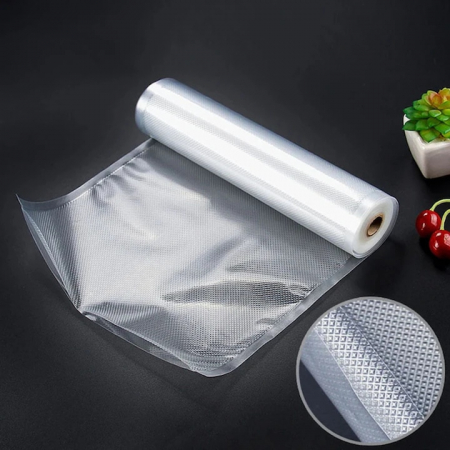 Set 3 role pungi de vidat gofrate VarioShop®, 28 x 300 cm, pentru aparat de vidat alimente, potrivit pentru carne, legume, fructe reutilizabile, rezistente, sous vide, lavabile in masina de spalat, fa [14]