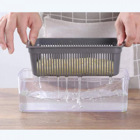 Razatoare Multifunctionala13 in 1 VarioShop®, pentru legume si fructe + Timer Pentru Fiert Oua, 8 taieturi, accesorii pentru tocat, maruntit, feliat, separator de oua, lame de inox, 28 x 13 cm, verde [41]