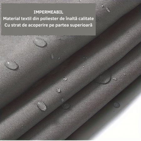 relata/Copertina de soare triunghiulara VarioShop®, impermeabila, cu protectie UV, pentru gradina, terasa, piscina si camping, material rezistent, 3x3x3m, gri [8]
