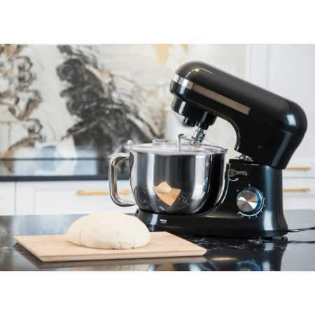 Robot de bucatarie 1700W VarioShop®, cu bol de 4, 5L, 8 viteze, sistem metalic de antrenare, accesorii incluse, mixer multifunctional, Negru [3]