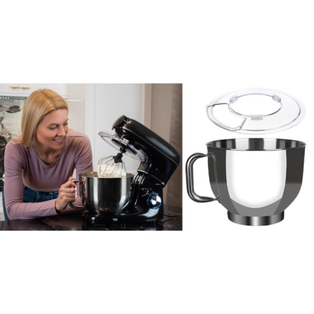 Robot de bucatarie profesional 3 in 1 VarioShop®, 2200W, blender, masina de tocat carne si mixer cu bol 6.2 L, accesorii incluse, Negru [7]