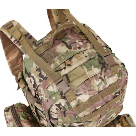 Rucsac Militar VarioShop® pentru Drumetii pe Munte, Volum 45 L, 2+3 Compartimente, Impermeabil, Culoare Verde Camuflaj [1]