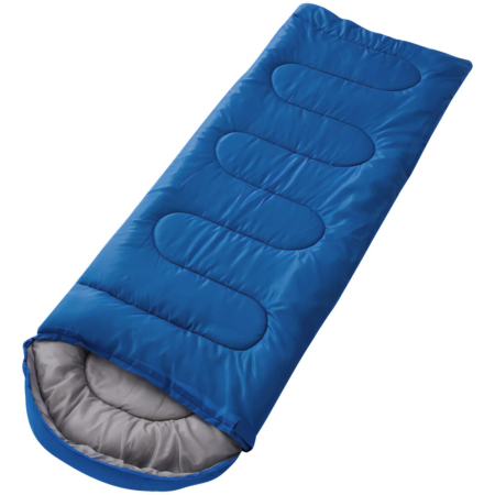 Saci de dormit - Sac de dormit 2 în 1 VarioShop®, cu glugă și funcție pilotă, albastru, 210x75 cm – ideal pentru camping, drumeții și outdoor