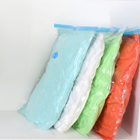 Sac vacuum VarioShop®, pentru haine, pilote, perne, dimensiune 70 x 100 cm, design ergonomic, reutilizabil, impermeabil, Transparent [16]