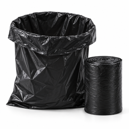 Cosuri de gunoi - Saci menajeri VarioShop®, pentru utilizare casnica si curatenie, impermeabili, 60L, 10 bucati, 60 x 75 cm, negru
