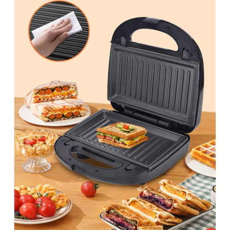 Casa & Bucatarie - Sandwich-maker 6 in 1 VarioShop®, waffle maker si plite detasabile pentru gogosi, prajituri si friptura, 850W, strat antiaderent, design compact