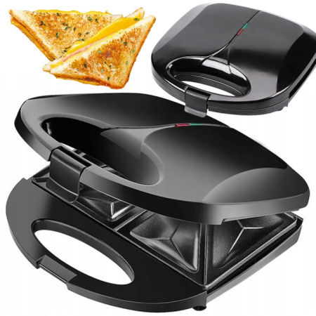 Casa & Bucatarie - Sandwich Maker VarioShop®, 750W, placi antiaderente, indicator luminos, pregatire simultana, incalzire rapida, design compact si elegant, negru