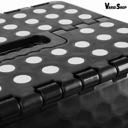 Scaun Pliabil VarioShop®, Tip Taburet cu maner, Pentru Aer Liber, Gradina, Bucatarie, Baie, Camping si Pescuit sau pentru Copii, negru, Inaltime 39 cm [4]