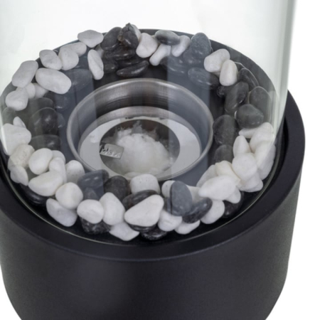 Semineu bio VarioShop®, portabil, fara fum si miros, din fier si sticla securizata, vatra din otel si pietricele incluse, timp ardere 60 minute, ideal pentru sufragerie, dormitor sau terasa [3]