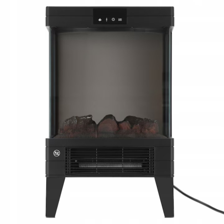 Semineu electric VarioShop®, 3D, 2000W, cu efect de foc realist, telecomanda, panou LED, protectie la supraincalzire, temporizator 12h, negru [4]