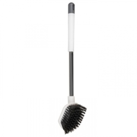 Set 2 Perii din Silicon pentru Toaleta VarioShop®, Suport Perii, pentru Cada, Chiuveta, Utilizare Universala, Cap Flexibil, Aspect Estetic, Alb [16]