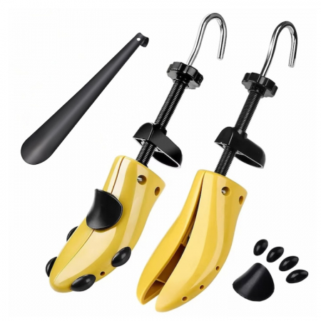 Produse ingrijire incaltaminte si accesorii - Set 2 Sanuri/Calapoade Reglabile si Incaltator VarioShop® - Marimea 40-47, Pentru Largit si Alungit Pantofi, Universal/Pentru Toate Tipurile de Pantofi si Incaltaminte, Unisex, Calitate Premium, Mater