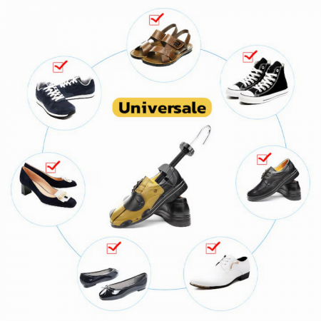 Calapod Reglabil VarioShop® - Marimea 30-36, Pentru Largit si Alungit Pantofi, Universal/Pentru Toate Tipurile de Pantofi si Incaltaminte, Unisex, Calitate Premium, Material Plastic + Cupru Metalic, G [3]