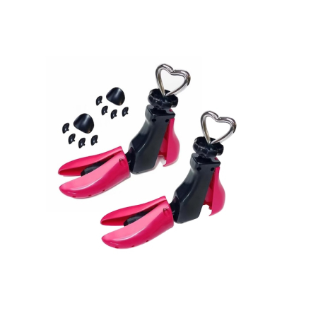 Ingrijire incaltaminte si accesorii - Set 2 Sanuri/Calapoade Reglabile VarioShop® 4 Directii, Intretinere si Protectie Pantofi, Adidasi si Ghete, Dimensiuni Ajustabile 36–41, Material Durabil, Roz/Negru