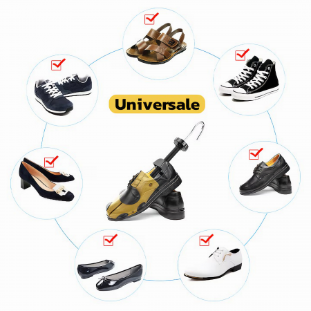 1 San/Calapod Reglabil VarioShop® - Marimea 39-43, Pentru Largit si Alungit Pantofi, Universal/Pentru Toate Tipurile de Pantofi si Incaltaminte, Unisex, Calitate Premium, Material Plastic + Cupru Meta [28]