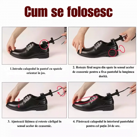 1 San/Calapod Reglabil VarioShop® - Marimea 39-43, Pentru Largit si Alungit Pantofi, Universal/Pentru Toate Tipurile de Pantofi si Incaltaminte, Unisex, Calitate Premium, Material Plastic + Cupru Meta [14]