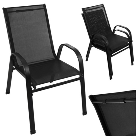 Set 2 scaune gradina VarioShop®, scaune exterior confortabile, rezistente la intemperii, design modern pentru terasa si gradina