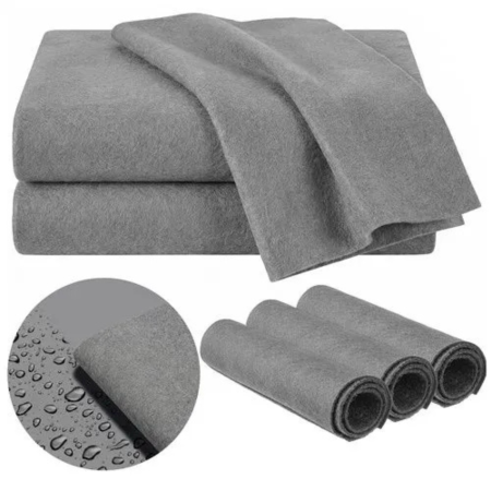 Bureti, lavete si perii - Set 3 lavete microfibra VarioShop®, pentru geamuri, oglinzi, sticla, lavabile, reutilizabile, 30x40 cm, gri