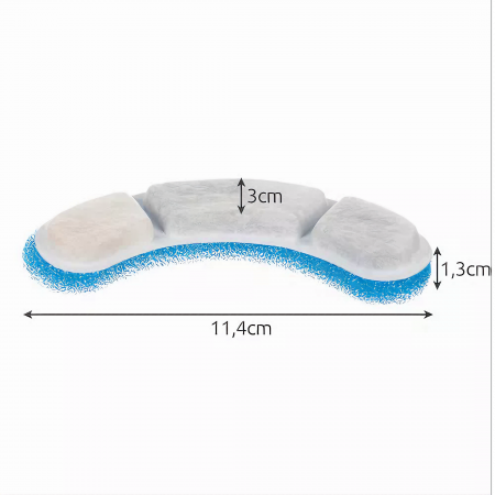 Set 10 Filtre VarioShop® pentru dispenser de apa automat destinat animalelor de companie, pentru pisici, caini, animale de companie, format din 3 strauri, purificare, carbon activ, ionizare, dimensiun [36]
