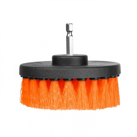 Set 4 perii de Curatare VarioShop® pentru Bormasina, Ideal pentru covoare, anvelope auto, Diferite dimensiuni, Culoare portocaliu [5]