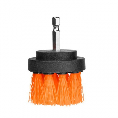 Set 4 perii de Curatare VarioShop® pentru Bormasina, Ideal pentru covoare, anvelope auto, Diferite dimensiuni, Culoare portocaliu [6]