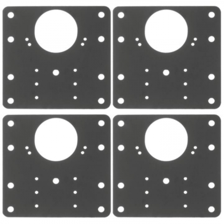 Set 4 Placi de Fixare pentru Repararea Balamalelor VarioShop®, Utilizare Universala, Usor de Montat, 24 Suruburi Incluse, Otel Inoxidabil, 9 x 9 cm, Argintiu [18]