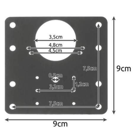 Set 4 Placi de Fixare pentru Repararea Balamalelor VarioShop®, Utilizare Universala, Usor de Montat, 24 Suruburi Incluse, Otel Inoxidabil, 9 x 9 cm, Argintiu [20]