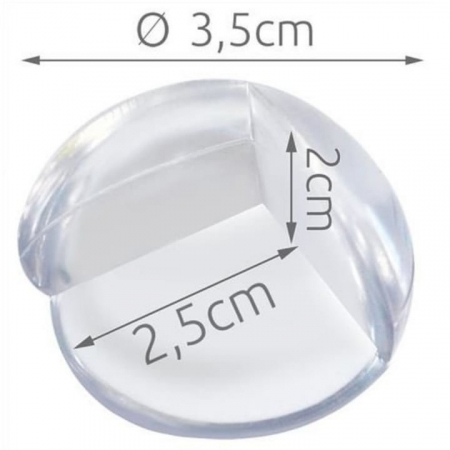 Set 4 protectii colturi pentru mobilier VarioShop®, autoadezive, silicon, compatibilitate universala, siguranta pentru copii, Transparent [3]