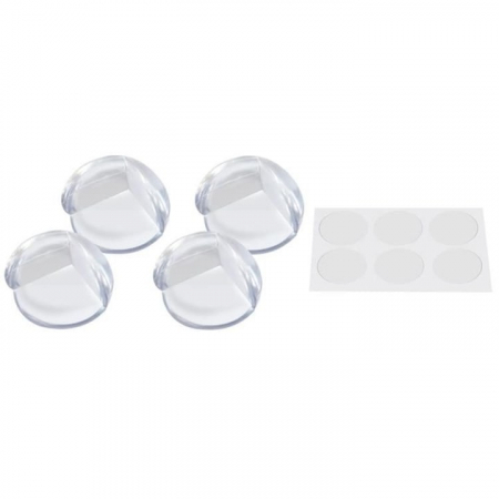 Set 4 protectii colturi pentru mobilier VarioShop®, autoadezive, silicon, compatibilitate universala, siguranta pentru copii, Transparent [14]