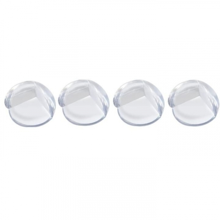 Set 4 protectii colturi pentru mobilier VarioShop®, autoadezive, silicon, compatibilitate universala, siguranta pentru copii, Transparent [16]