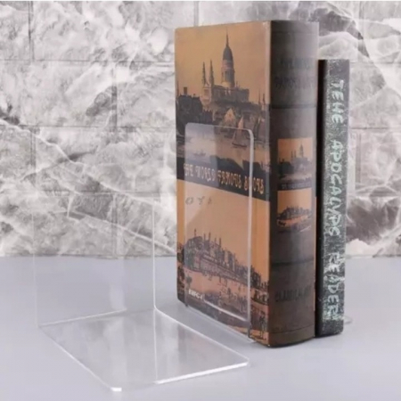 Set 6 suporturi pentru carti VarioShop®, multifunctional, material durabil, acril, 18.5 x 12 x 12 cm, Transparent [6]