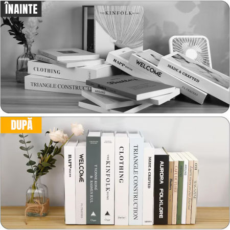 Set 6 suporturi pentru carti VarioShop®, multifunctional, material durabil, acril, 18.5 x 12 x 12 cm, Transparent [2]